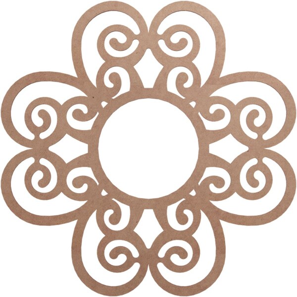 Ekena Millwork Cohen Wood Fretwork Pierced Ceiling Medallion, Wood (Paint Grade), 28"OD x 9 5/8"ID x 3/8"T CMWP28X28X0375COMF - main